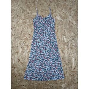 VTG Tickets Clothing Ribbed Floral Dress Y2K 90s 13/14